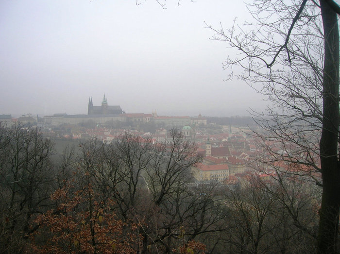 Панорама города с Петршина Прага, Чехия