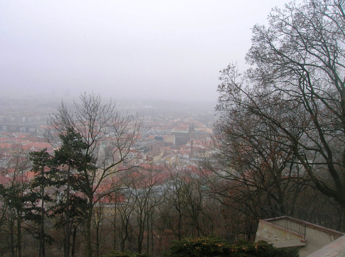 Панорама города с Петршина Прага, Чехия