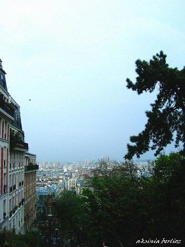 вид на город с Монмартра Париж, Франция