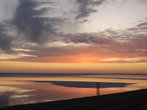 Закат над солянным озером