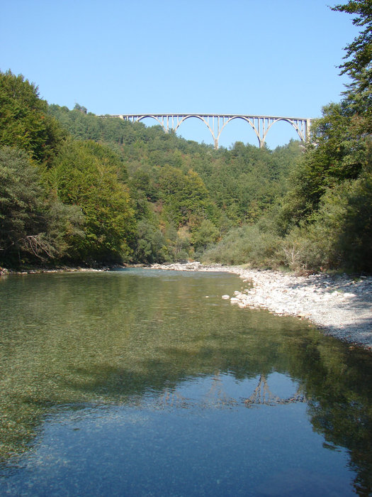 Вид на мост с реки Черногория