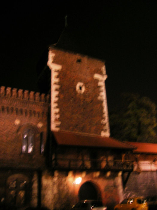 Вечерний город Краков, Польша