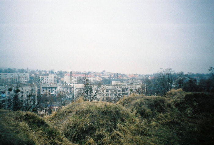 Вид с вала на город Золочев, Украина
