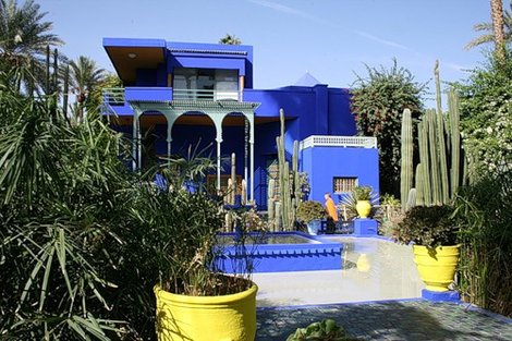 Вилла Ив Сен Лорана в саду Мажорель Марокко