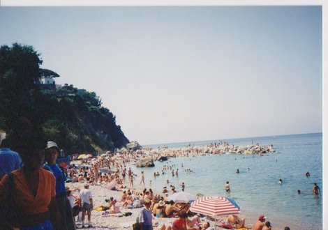 знаменитый пляж Остров Капри, Италия