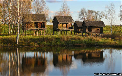 Макет русской деревни Кострома, Россия