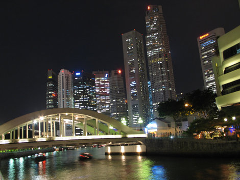 Ночной Даунтаун Сингапур (город-государство)