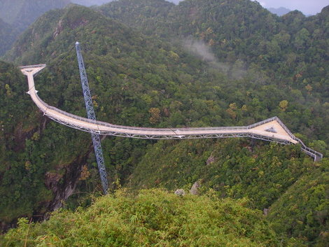 Подвесной пешеходный мостик Лангкави остров, Малайзия