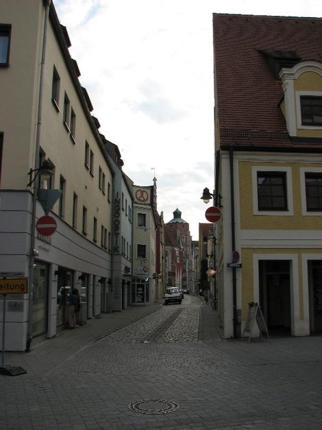Улочка старого города Ингольштадт, Германия