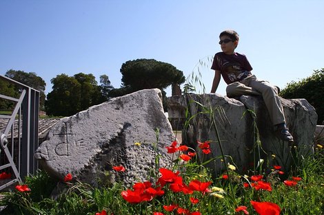 Палатин - цветущий сад Рим, Италия