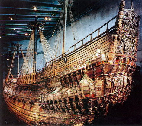 Стокгольм. Королевский корабль Васа — единственное почти полностью сохранившееся военное судно XVII века Стокгольм, Швеция