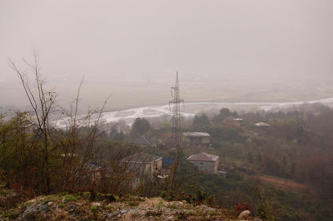 Гумиста в тумане Сухум, Абхазия