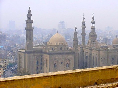 Вид мечетей султана Хасана и Рифаи Каир, Египет