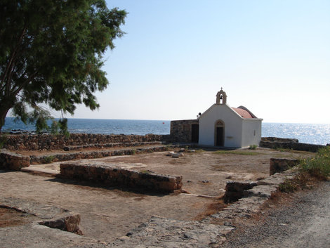 Церковь на берегу моря Остров Крит, Греция