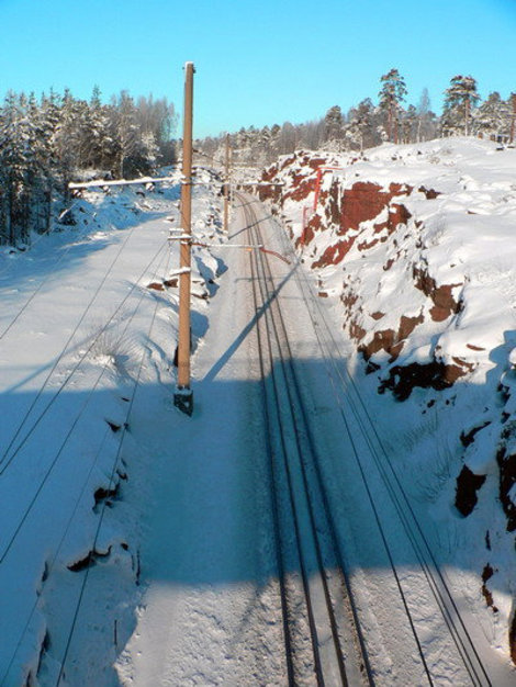 Железная дорога, направление к Финской границе. Выборг, Россия