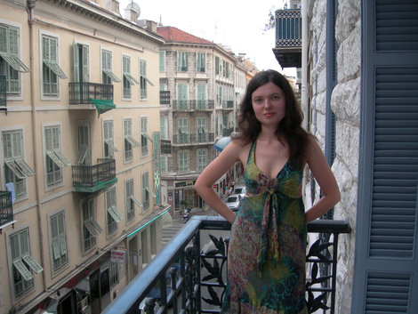 Балкончик нашего отеля Ницца, Франция