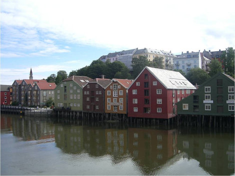 Дома на сваях Тронхейм, Норвегия
