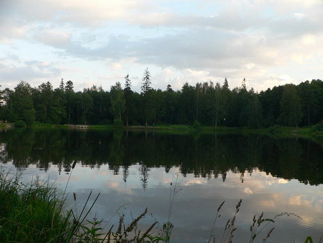 Озеро в Шуваловском парке. Санкт-Петербург, Россия