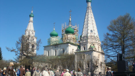 Церковь Ильи Пророка на Советской площади Ярославль, Россия
