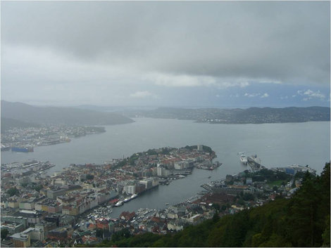 Панорама города Берген, Норвегия