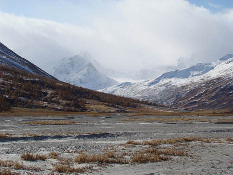 Долина реки Талдура. Впереди Талдуринский ледник Республика Алтай, Россия