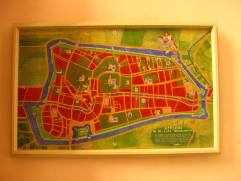 Старая карта Утрехт, Нидерланды