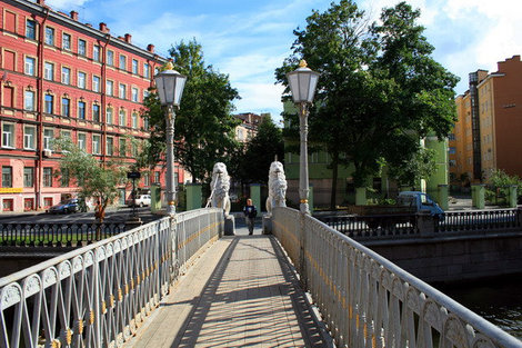 Львиный мост на канале Грибоедова. Санкт-Петербург, Россия