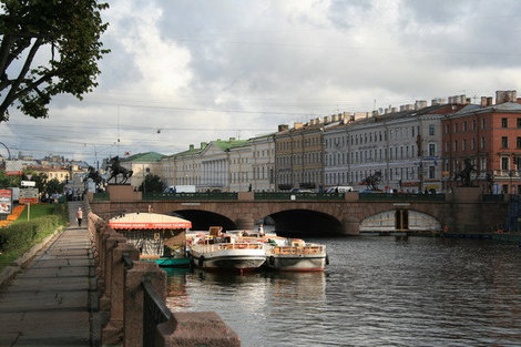 Фонтанка. Аничков мост. Санкт-Петербург, Россия