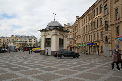 Сенная площадь, часовня. Санкт-Петербург, Россия