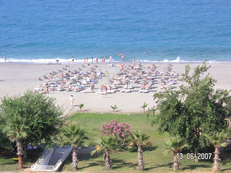 Вид на пляж Алания, Турция
