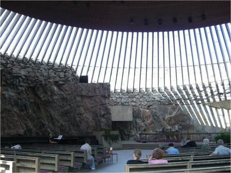 Церковь Темпельауккио или церковь в скале Хельсинки, Финляндия