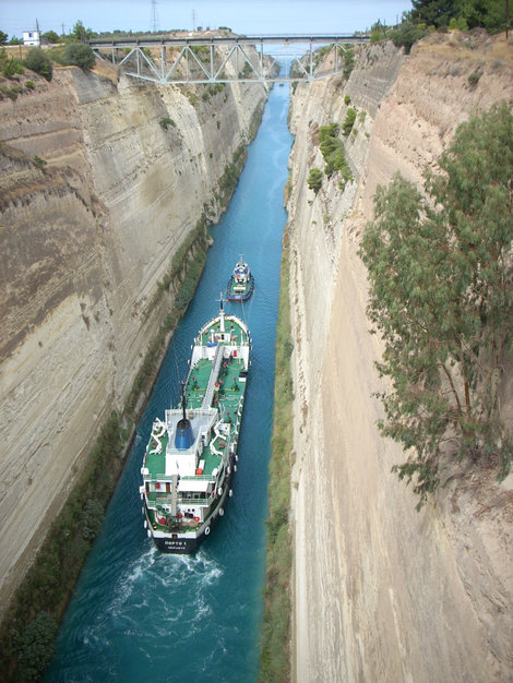 Коринфский канал Полуостров Пелопоннес, Греция
