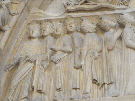 Собор Парижской Богоматери. Фрагмент фасада Париж, Франция