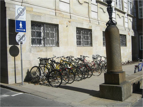 Тут много велосипедистов Копенгаген, Дания