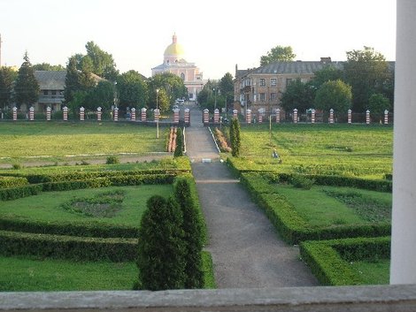 Вид с балкона дворца в Тульчине Винницкая область, Украина