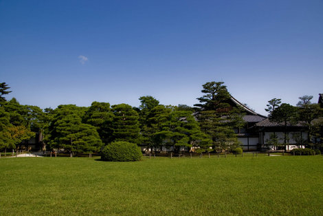 Сад вокруг Ниномару — одного из дворцовых зданий в Нидзё-дзё Киото, Япония