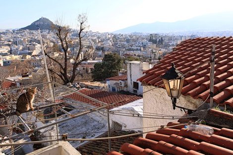 Город, озаренный солнцем Афины, Греция