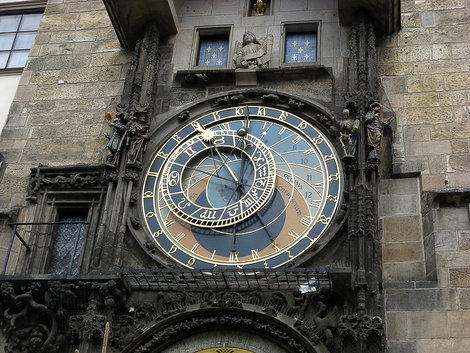 Прага, Старе Место — верхняя часть часов Прага, Чехия