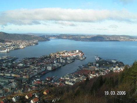 Панорама Бергена Южная Норвегия, Норвегия