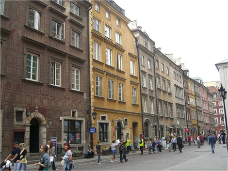 Разноцветные дома Старого города Варшава, Польша