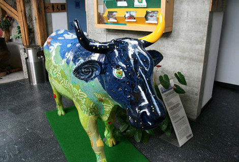 Корова Сериз (Вишенка) — экскурсовод Грюйер, Швейцария